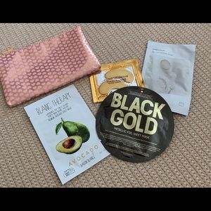 Face mask, cosmetic bag, and bath bomb bundle!